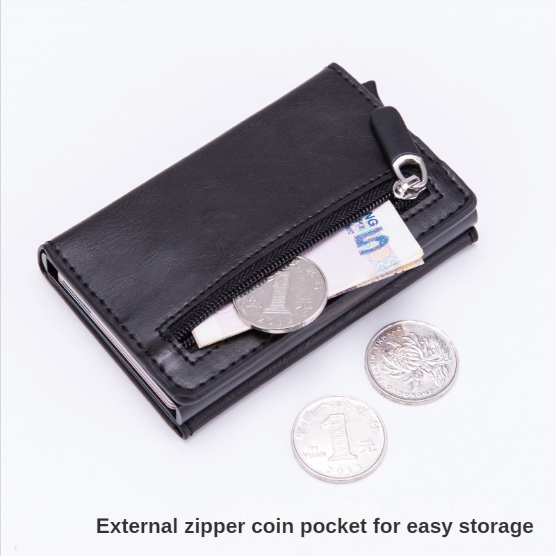 Ví Đựng Thẻ Tín Dụng Có Khóa Kéo Tiện Lợi Dành Cho Nam