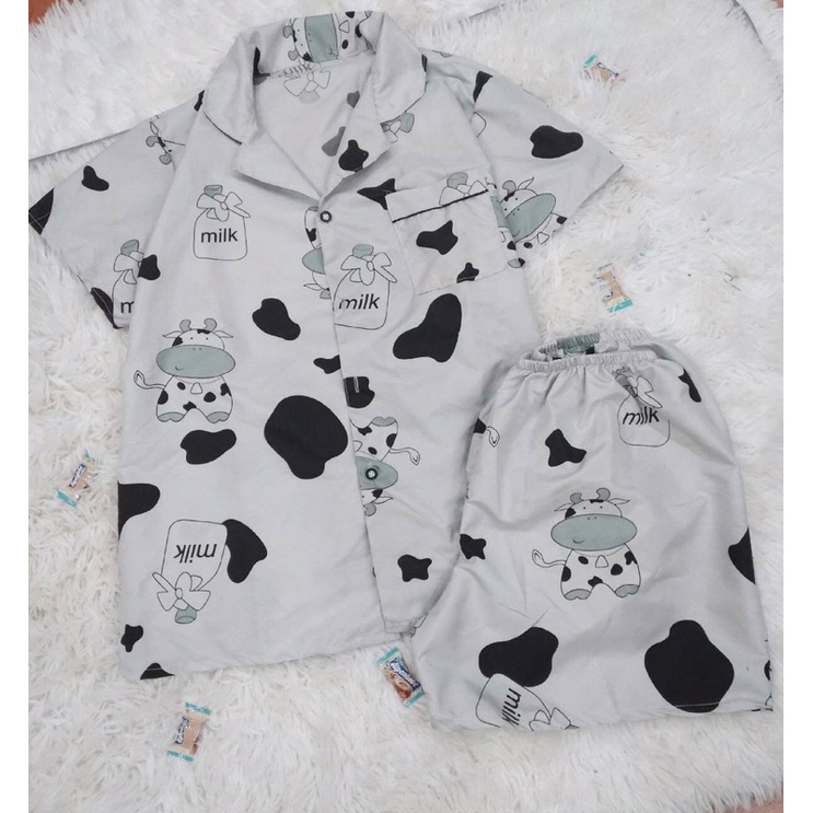 Bộ pizama cộc tay free size dưới 65kg