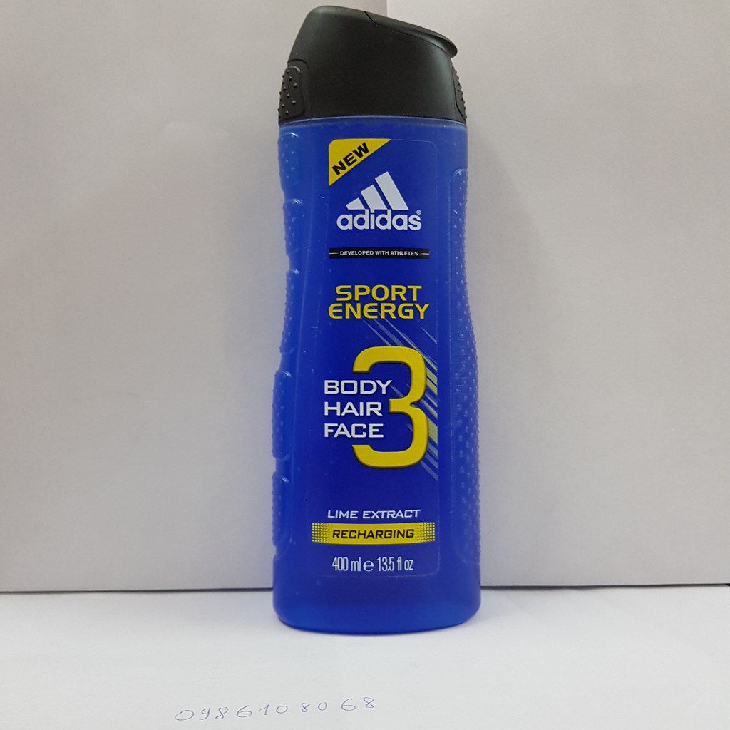 DẦU GỘI SỮA TẮM SỮA RỬA MẶT 3 IN 1 ADIDAS 400ML