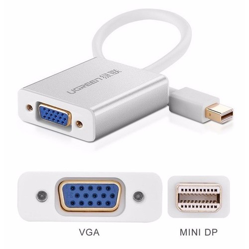 Cáp Chuyển Mini Displayport Sang VGA UGREEN 10403 - Thunderbolt To VGA - Hàng Chính Hãng