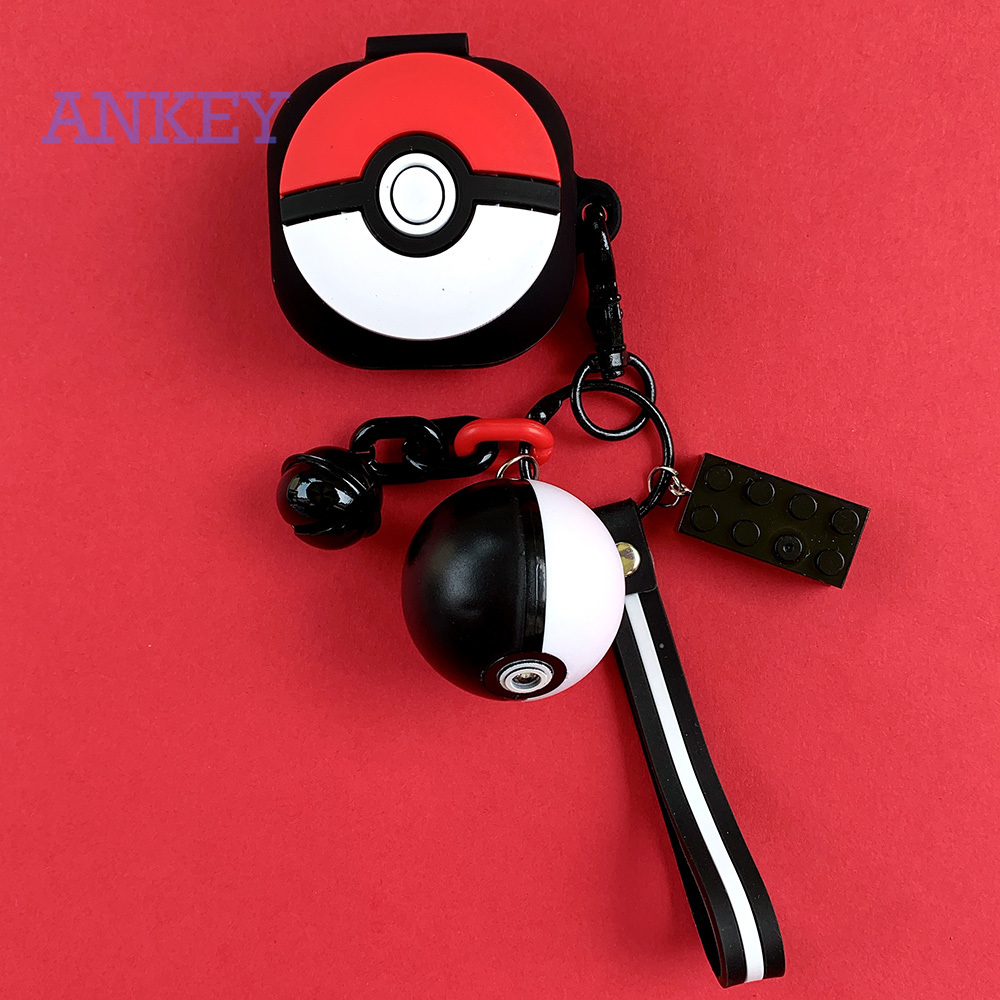 Samsung Galaxy Buds Live / Buds Pro / Buds 2 / Buds+ Plus Case Cute Silicone Cover for Pokémon Pikachu Sleeve Bluetooth Earphone Shockproof Headphone Protective Case Box with Pendant