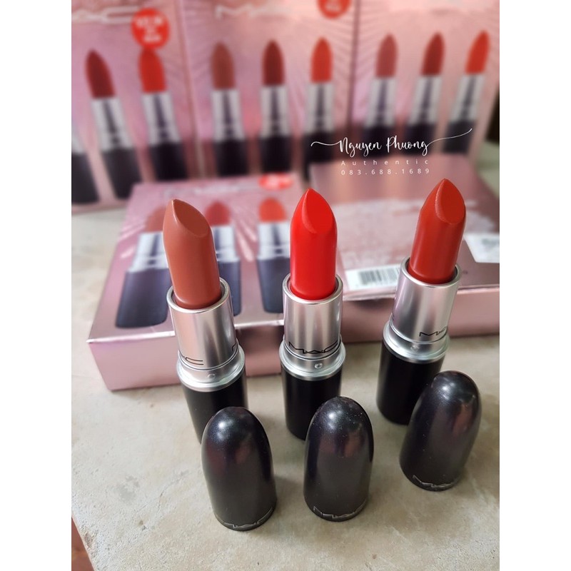 SET 03 SON M.A.C CHÍNH HÃNG Ú (ĐỦ BILL)