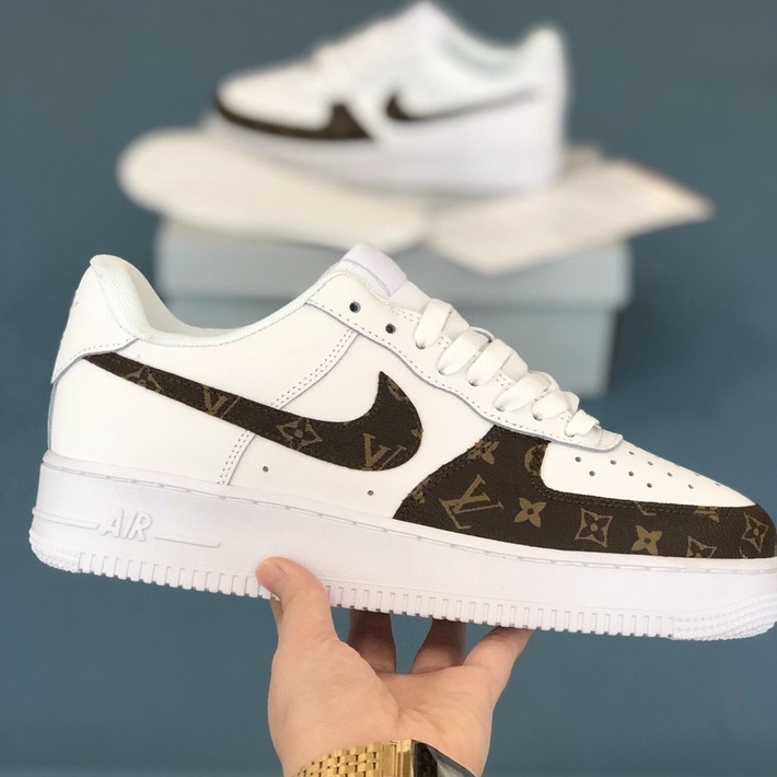 Giày Thể Thao sneaker nam nữ AF1 TRẮNG LV HÀNG SC bản mới cực đẹp