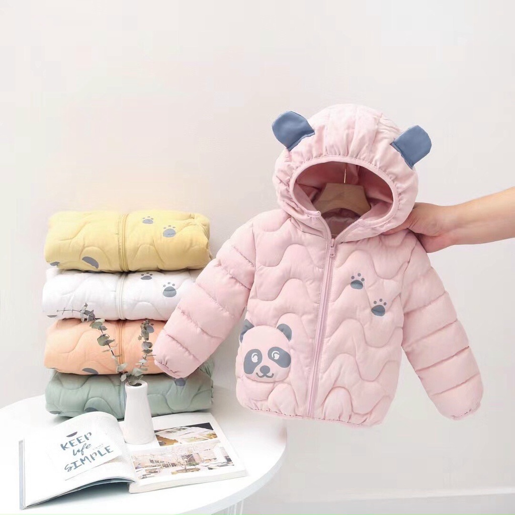 Áo khoác phao cho bé Quảng Châu mềm nhẹ hình cú mèo dễ thương. Áo khoác ấm mùa đông cho trẻ em.
