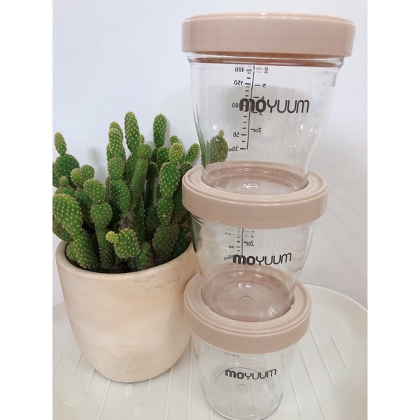 Cốc trữ đồ ăn dặm Moyuum Hàn Quốc (Tặng kèm nắp đậy chuyển đổi hộp đựng bánh ăn dặm)