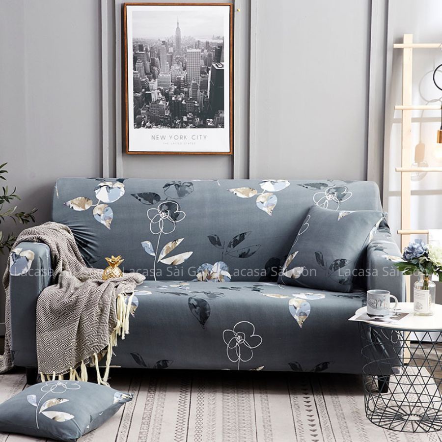 Vải ga bọc ghế sofa nhiều họa tiết hiện đại kèm 1 áo gối - Sofa cover with different patterns