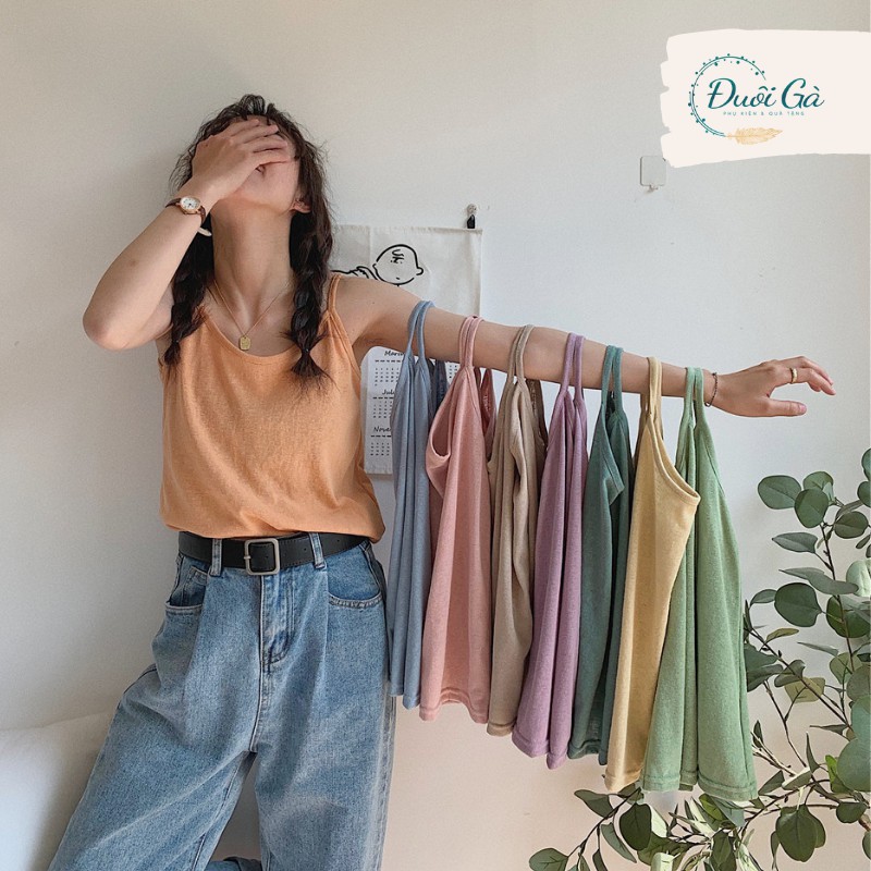 Áo 2 dây nữ đẹp Uncle Wennie chất cotton cao cấp mềm mại gợi cảm &amp; dịu dàng, vớ đẹp Đuôi Gà - MUAHA