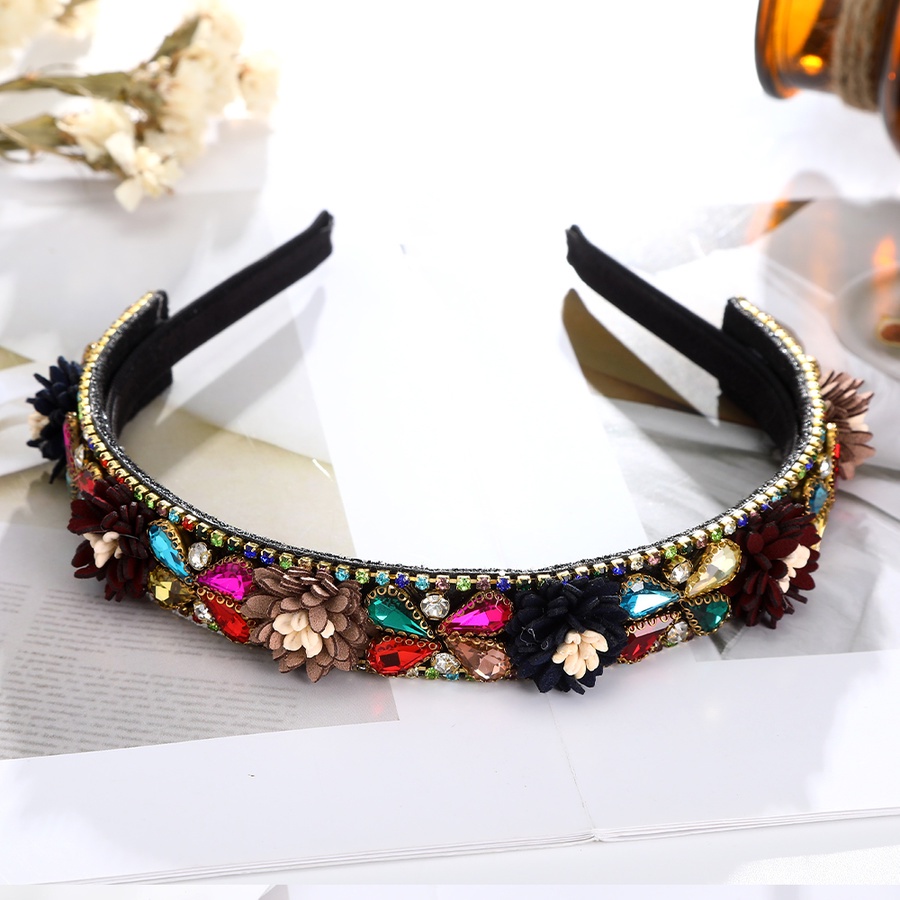 Băng Đô Cài Tóc Đính Đá Pha Lê Phong Cách Retro Hàn Quốc Cho Nữ