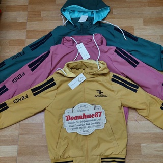 Áo khoác gió nữ lót nỉ kiểu dáng thể thao khỏe khoắn