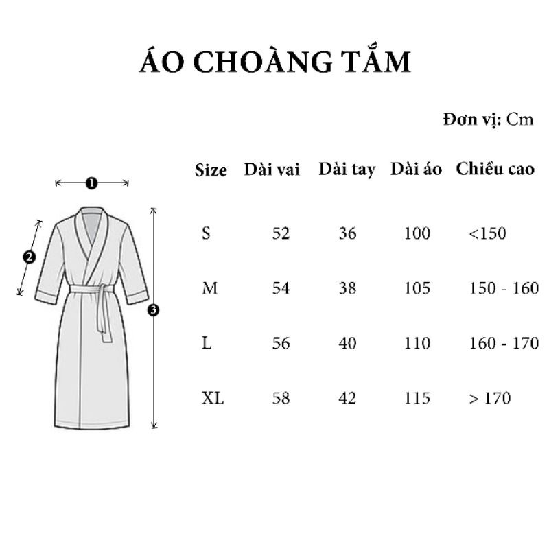 Áo choàng tắm Dolhome 900gram bông cotton mềm mại, khăn choàng tắm unisex nam nữ sang trọng hiện đại - 23958