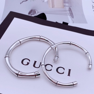 Vòng Tay Gucci / Gucci 21 Dạng Hở Mạ Bạc / Tre Đơn Giản Cho Cặp Đôi