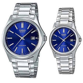 Đồng hồ đôi Casio chính hãng 1183, dây kim loại