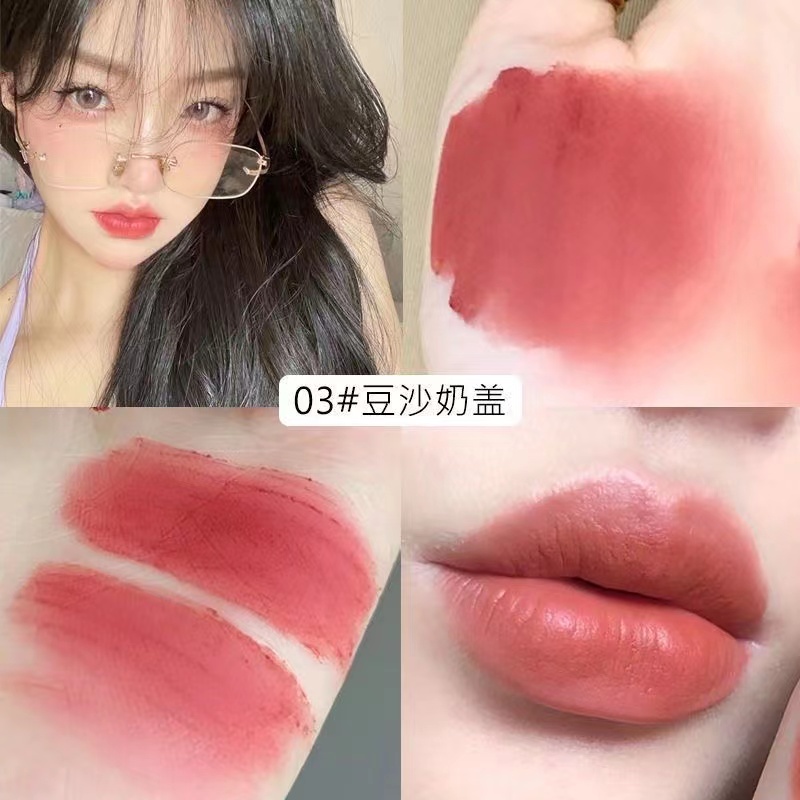 Abpopa DAIMANPU® Son Môi Màu Nhung Lì Lâu Trôi Không Thấm Nước Hương Sô Cô La KISS