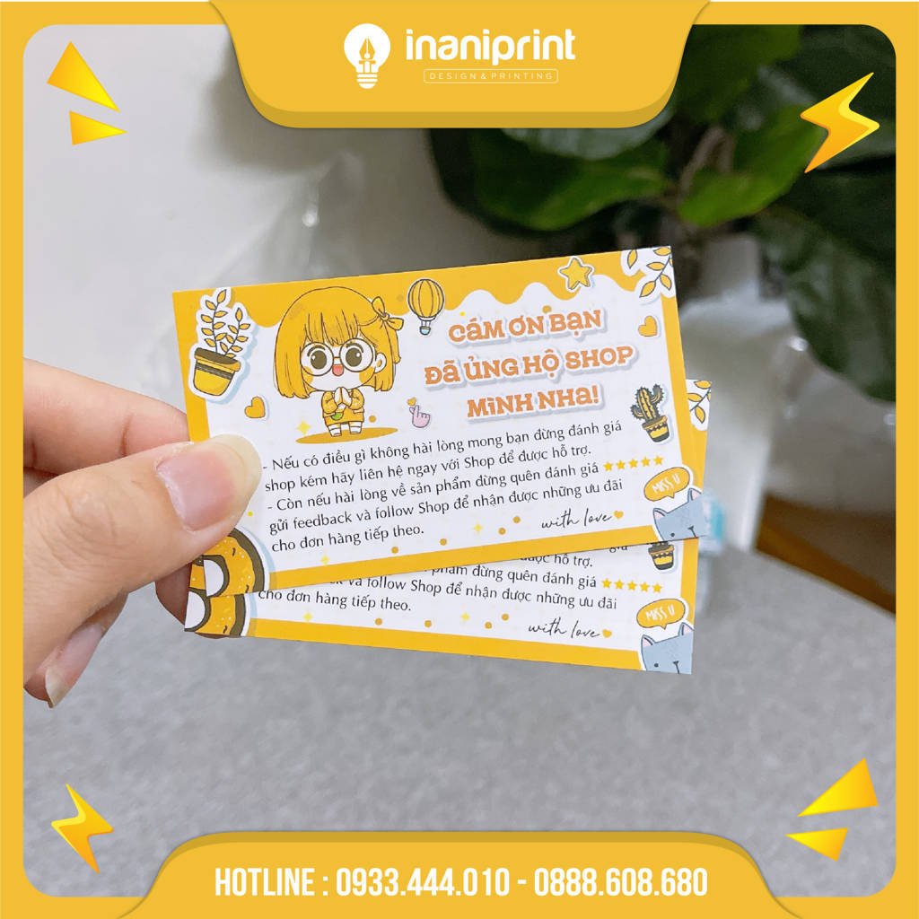 Card Cảm Ơn Giá Rẻ Nhiều Màu Dễ Thương