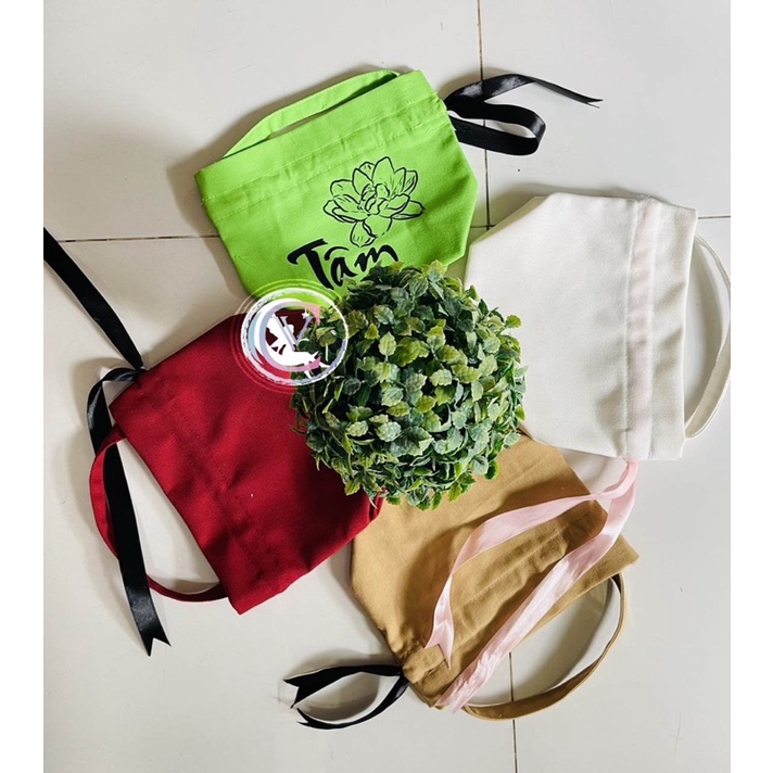 Hàng sẵn kho-Túi canvas túi quà tặng túi đựng vật dụng cá nhân đựng lì xì  CY001