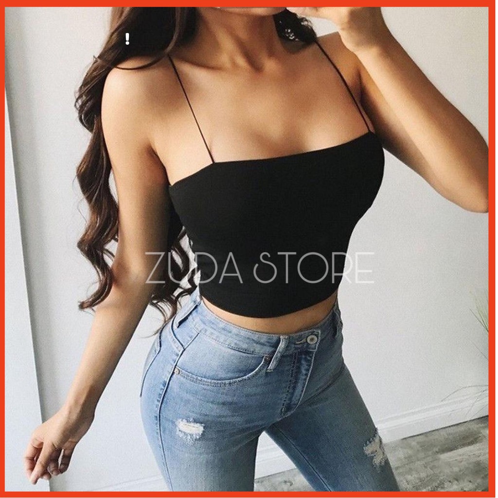 [HÀNG LOẠI 1]Áo 2 dây sợi bún thun gân đẹp 100% cotton đen trắng🌸Chất Mềm,Mịn ZUDASTORE | BigBuy360 - bigbuy360.vn