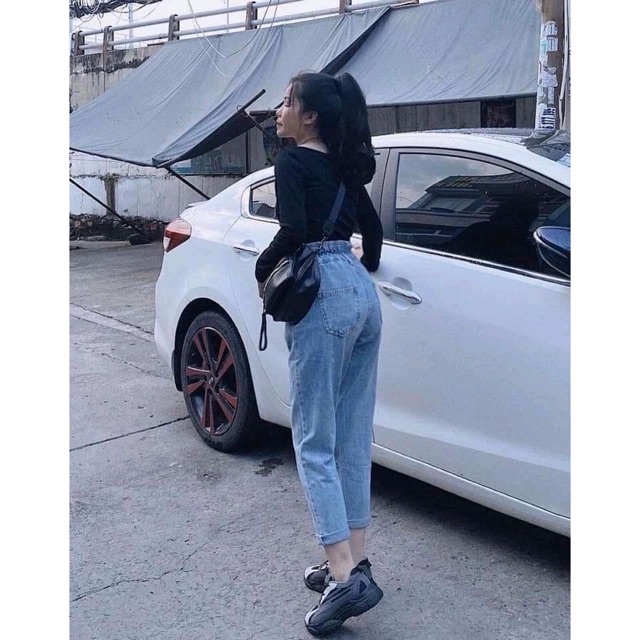 QUẦN BAGGY BÒ CẠP CHUN CO GIÃN