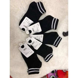 set 10 đôi Tất kẻ cổ ngắn phong cách Hàn Quốc