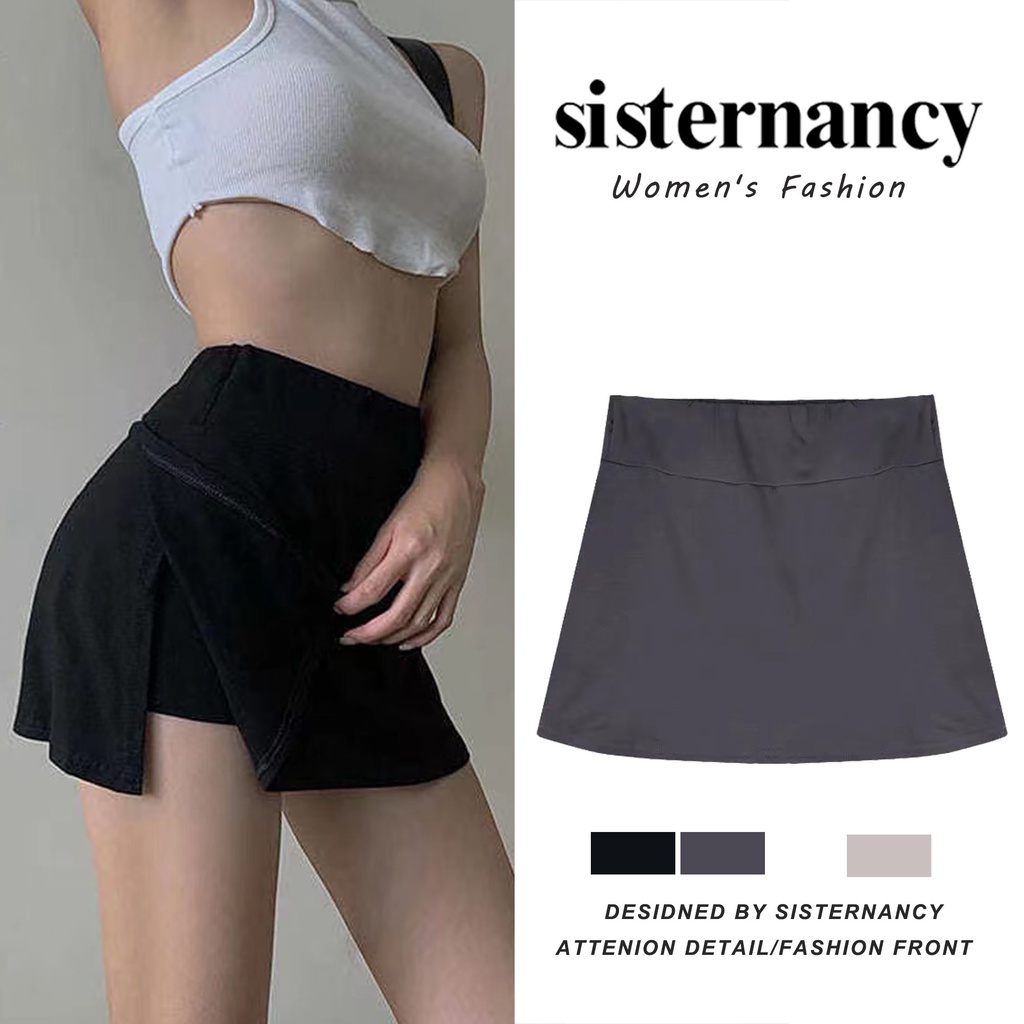 Chân váy COZOKC dáng chữ A lưng cao màu trơn thiết kế dáng ôm thời trang cho nữ