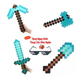 Combo Rìu Kiếm Cúp Xẻng Minecraft Cực Đẹp [Tặng Kính Thug Life]