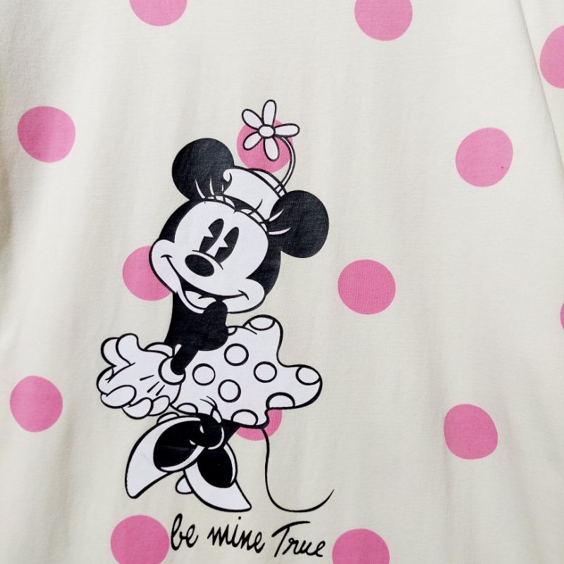 Đầm dáng suông bé tuổi teen bi hồng chuột Mickey 30 đến 50kg