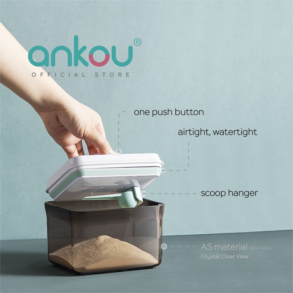 ANKOU (Hàng Mới Về) Hộp Đựng Sữa Bột Hình Chữ Nhật 1700ml Tiện Dụng | BigBuy360 - bigbuy360.vn