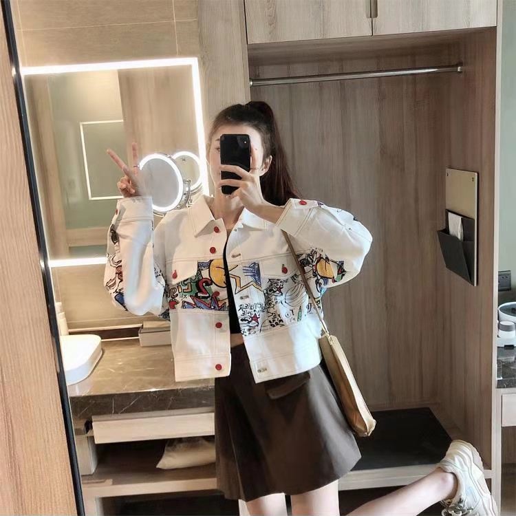 Áo Khoác Jeans Thời Trang Hàn Quốc Cá Tính Cho Nữ