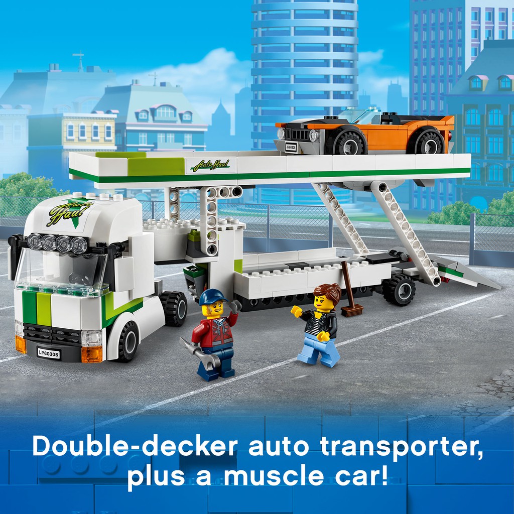 LEGO CITY 60305 Xe Kéo Vận Chuyển Ô Tô ( 342 Chi tiết) Bộ gạch đồ chơi lắp ráp cho trẻ em