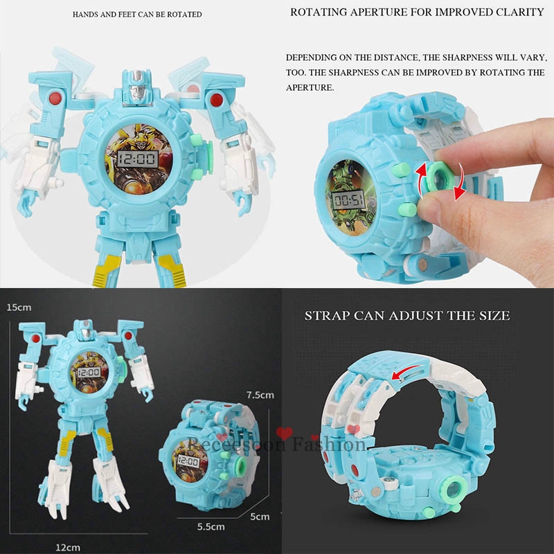 Đồng hồ đeo tay chiếu hình robot biến hình sáng tạo cho bé trai | BigBuy360 - bigbuy360.vn