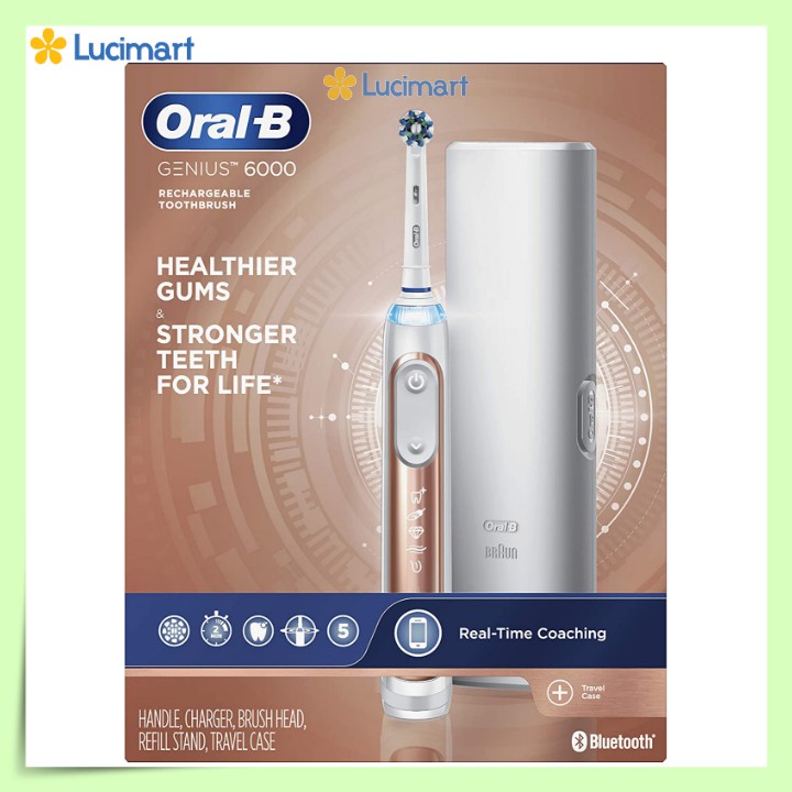 Bàn chải điện Oral-B Genius 6000 Rechargeable Toothbrush [Hàng Đức]