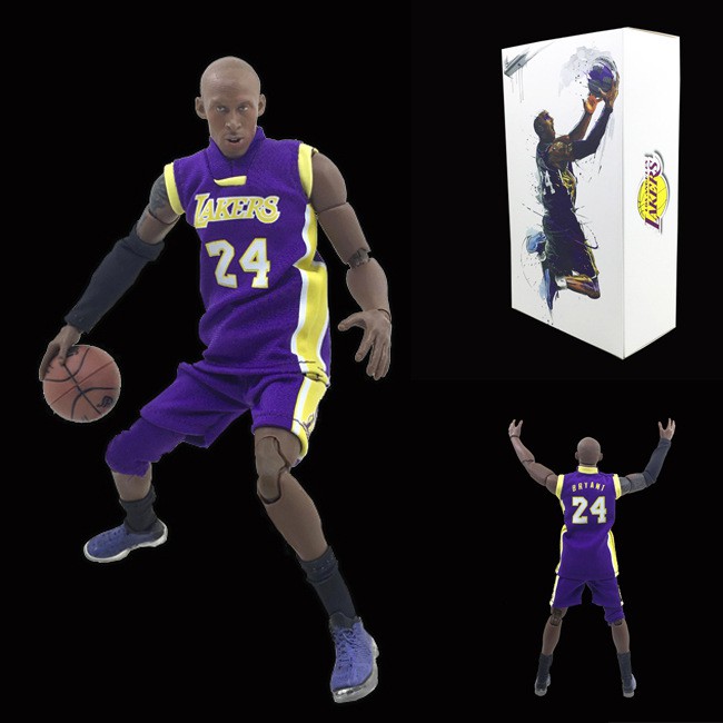 Nba Mô Hình Cầu Thủ Bóng Rổ Kobe Bryant No. 24 Jersey Tỉ Lệ 1: 9