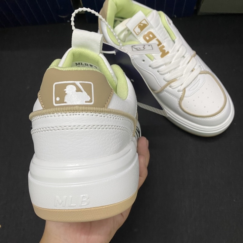 Giầy MLB chunky liner trắng nâu chất da đẹp Fullbox