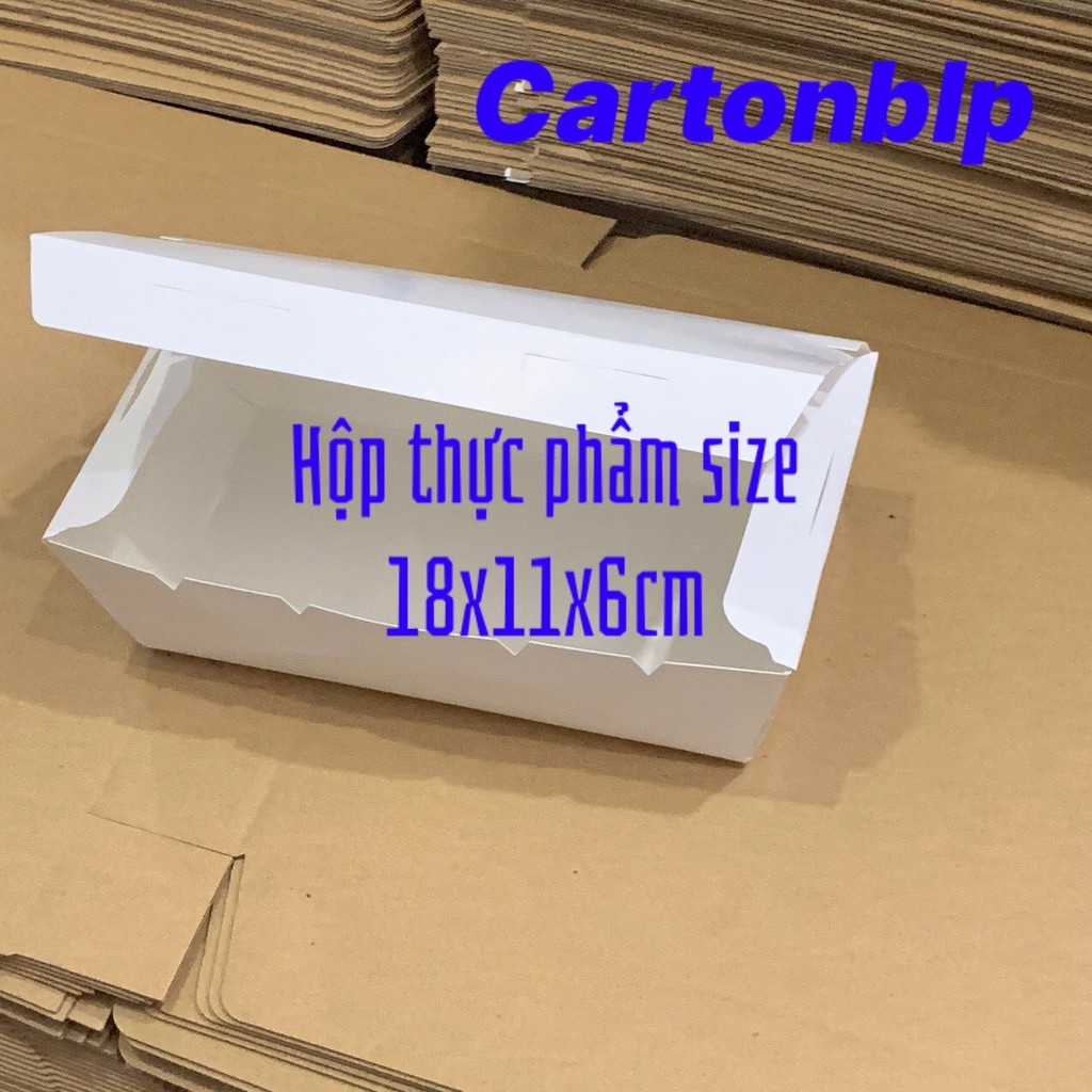 Hộp Giấy Đựng Thức Ăn size 18x12x5cm bộ 10 Hộp