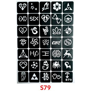 Khuôn tattoo xăm tạm thời hình bông sen, bông hoa và các họa tiết siêu đẹp mã S79