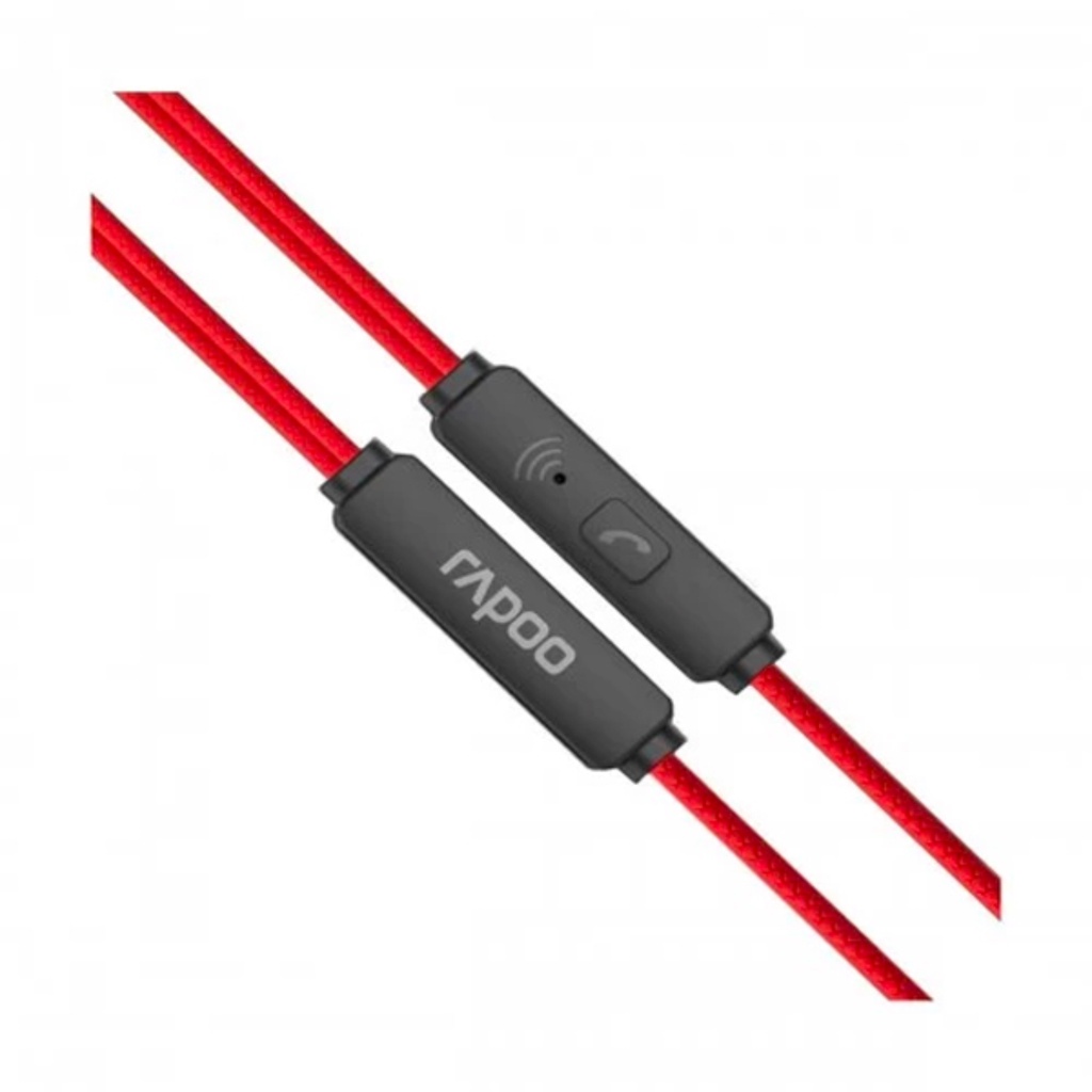 Tai Nghe Rapoo EP28 Màu Đỏ Nhét Tai Sport Đàm Thoại - Bảo Hành 2 Năm 1 Đổi 1