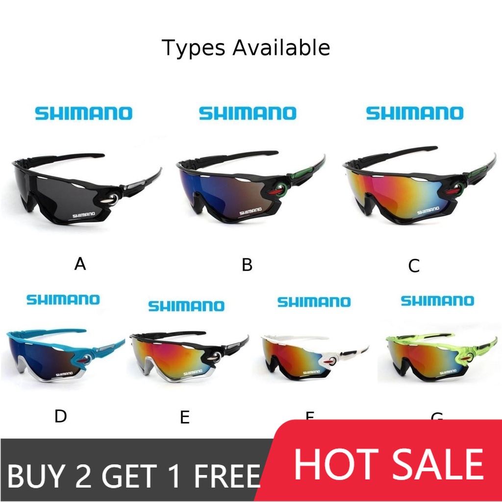 Kính Mát SHIMANO Chống Tia UV400 7 Tròng Dành Cho Đi Xe Đạp Thể Thao Ngoài Trời