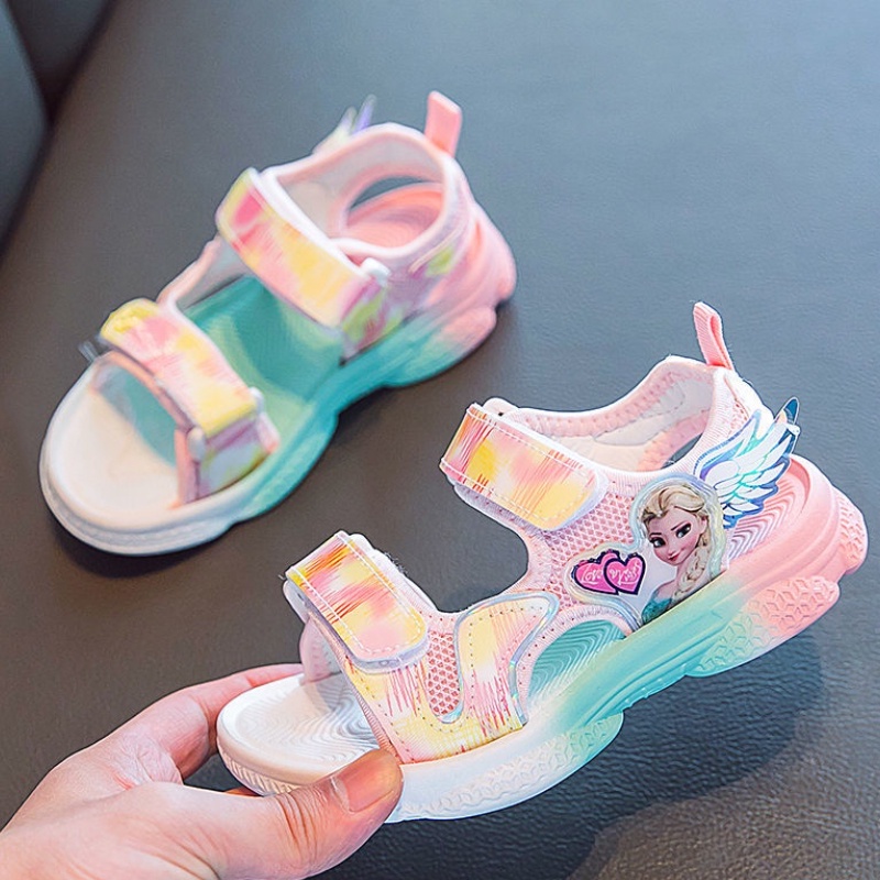 Xăng đan họa tiết công chúa Elsa xinh xắn cho bé gái