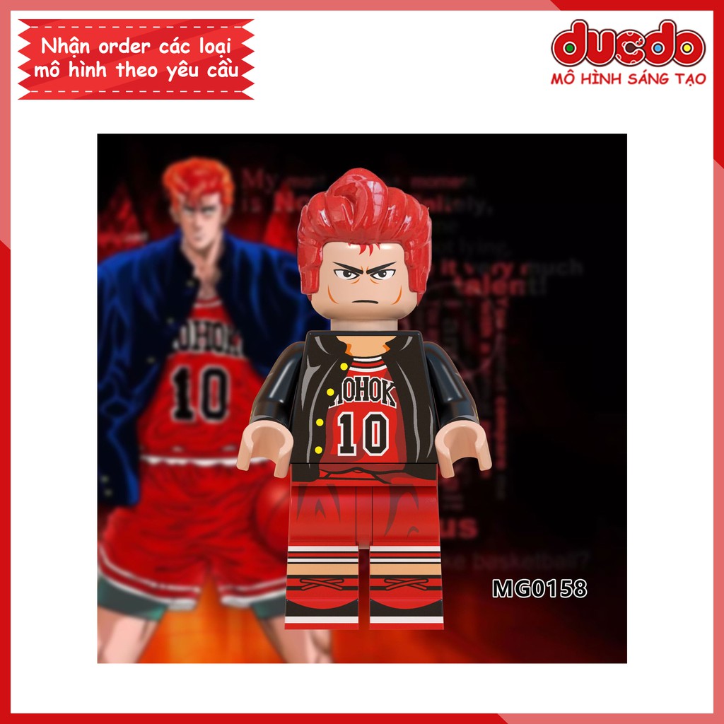 Minifigures Cao thủ bóng rồ Hanamichi Sakuragi - Đồ chơi Lắp ghép Xếp hình Mini Mô hình MG0158