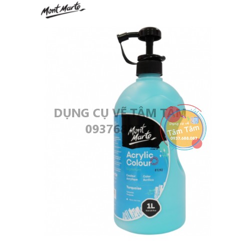 [ TÂM TÂM ]-Màu acrylic Mont Marte bình 1 Lít, Màu acrylic bình vòi Mont Marte 1 Lít-