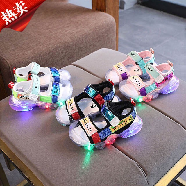 Sandal Quảng Châu cao cấp có đèn Led cho bé trai và bé gái mã BBA- 2089