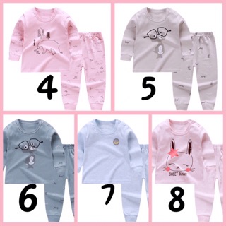 Bộ cotton cài cúc vai