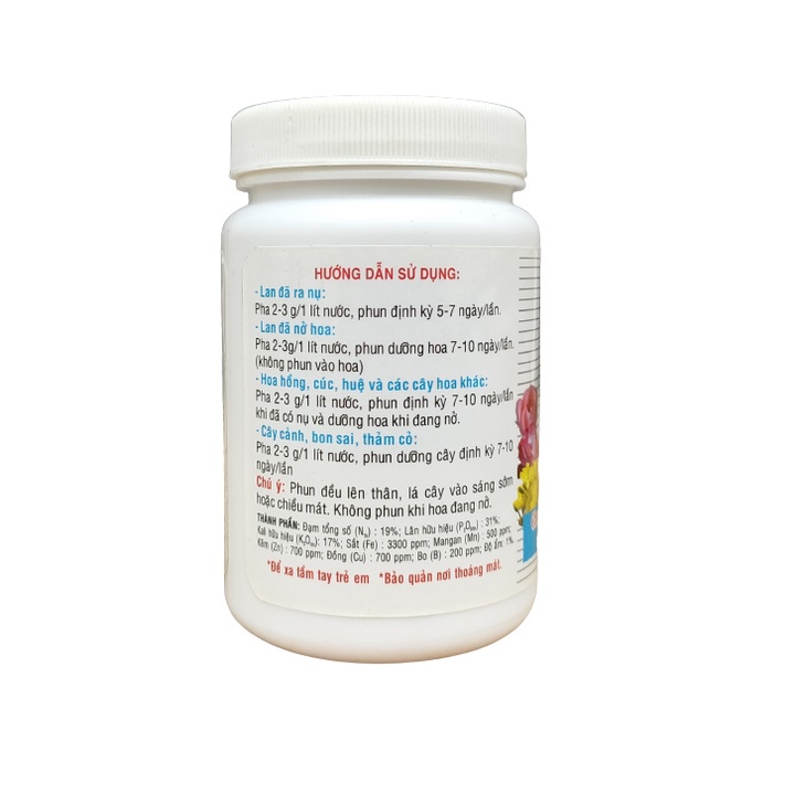 Phân bón lá kích thích ra hoa cho lan NPK  19-31-17 + te lọ 100g