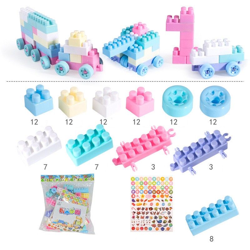 Bộ xếp hình lego 100 chi tiết, kích thích khả năng sáng tạo và tư duy logic của bé