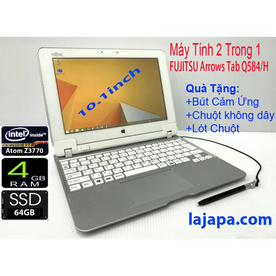 [Xả Kho 3 Ngày] Laptop 2 in 1 LAJAPA Màn Cảm Ứng 2K (2560x1440 pixel) Fujitsu Arrows Tab Q584 máy tính xách tay nhat ban | BigBuy360 - bigbuy360.vn