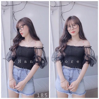 Áo Kiểu nhúng tay phối lưới