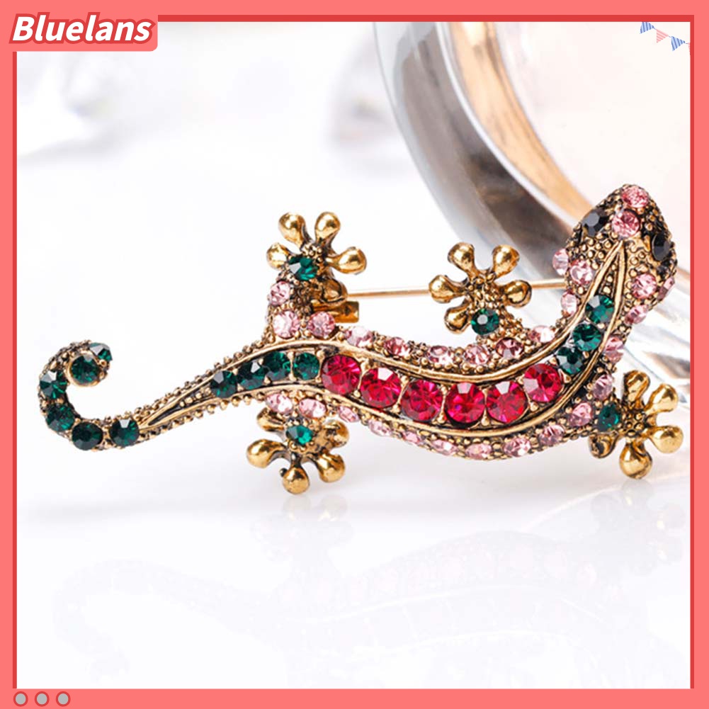 Ghim Cài Áo Hình Thằn Lằn Đính Đá Nhân Tạo Đẹp Mắt