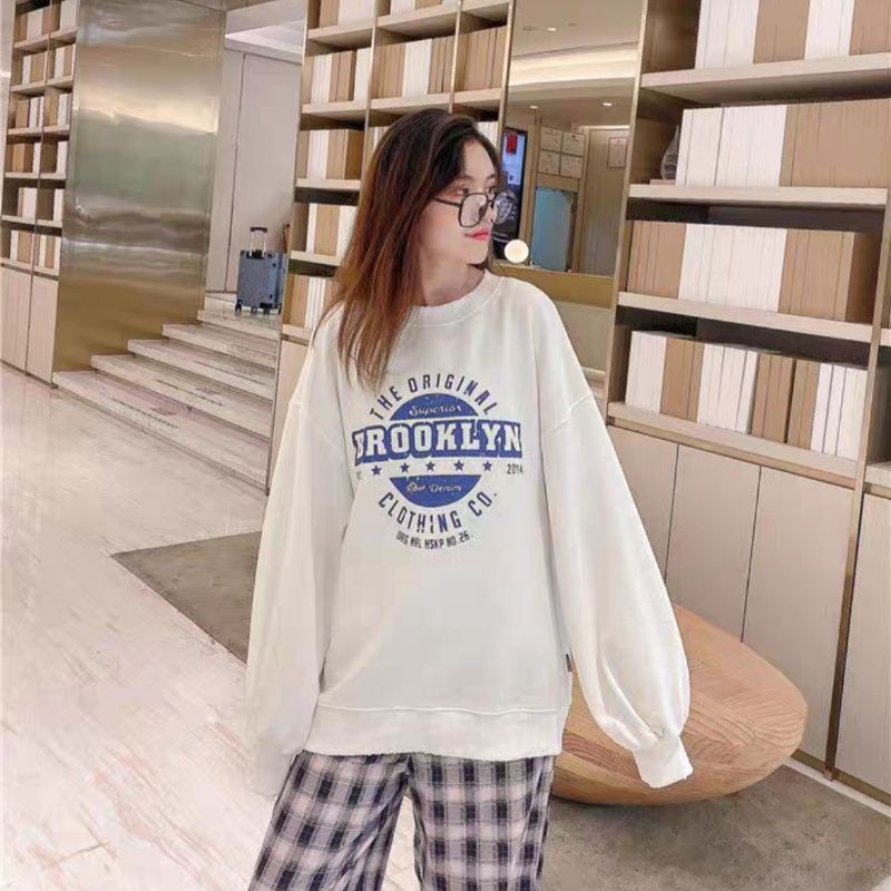 áo sweater nỉ bông in chữ ulzzang hàng quảng châu loại 1