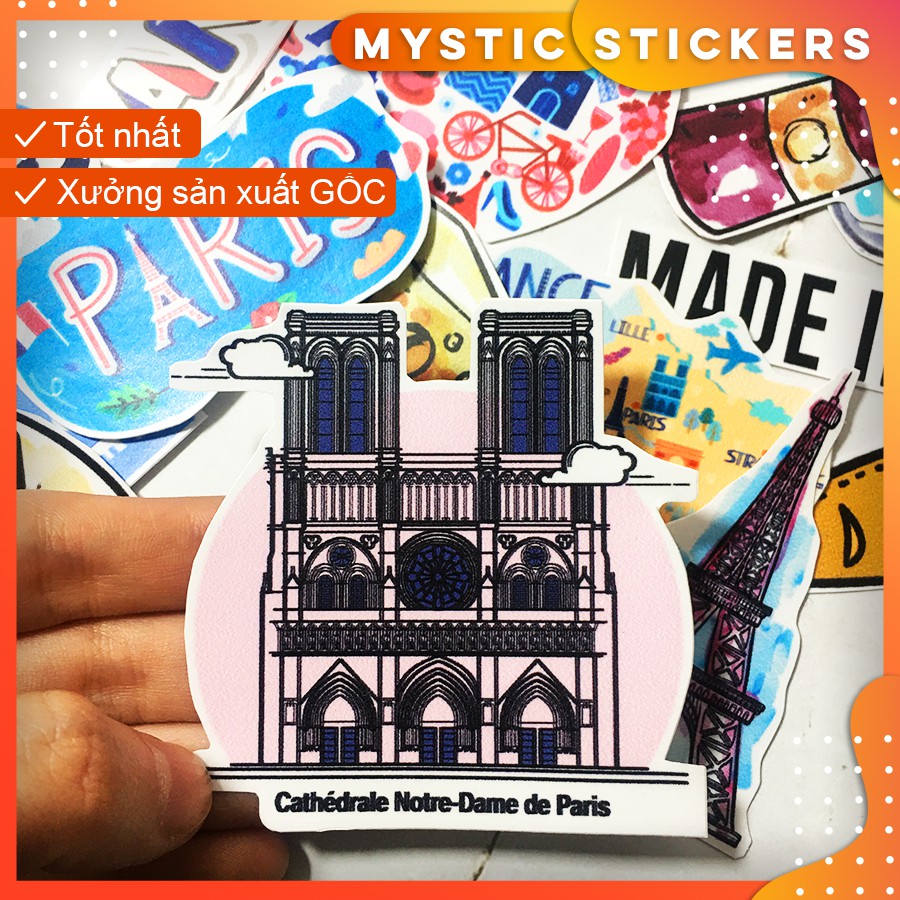 [PARIS-PHÁP] 26 Sticker chống nước/ dán laptop vali xe mũ bảo hiểm nhà cửa ...