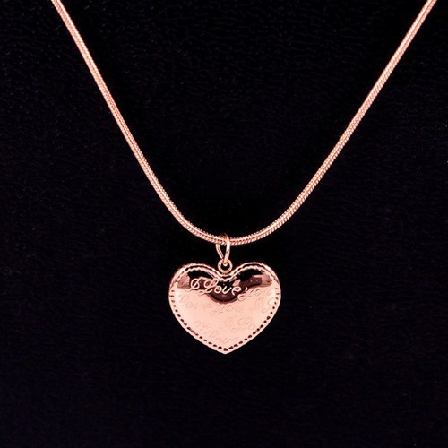 Dây Chuyền Sợi Mì Trái Tim Titan Ko Đen TT 3434