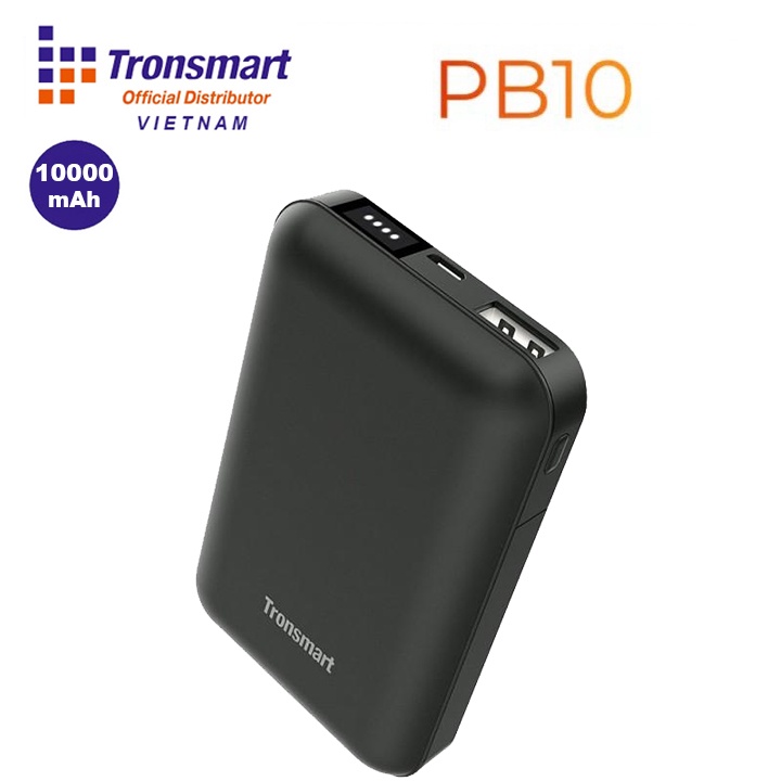 Sạc Dự Phòng 10000mAh Tronsmart PB10 Sạc Nhanh Led Hiển Thị PIN - HÀNG CHÍNH HÃNG